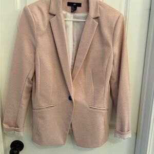H&M Women's Blush Pink Suit Jacket